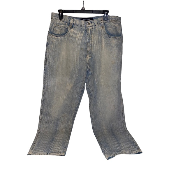 Phat Farm Mens Jeans 38 x 33 Acid Wash Vintage 90s Y2K Baggy Loose